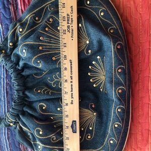 Ladies’ Purse, Denim bag with beautiful embroidery,